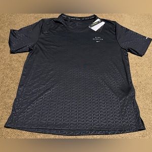 NWT Nike Running Dry fit black tee shirt top short sleeve Men L athletic active